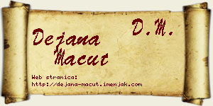 Dejana Macut vizit kartica
